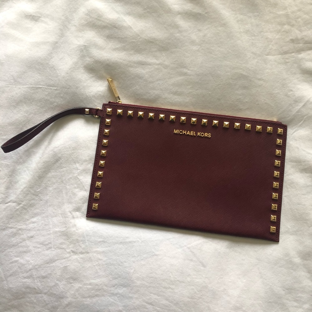 Burgundy Michael Kors Wristlet